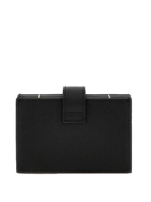   tarjetero efecto saffiano NEGRO - Carteras Mujer