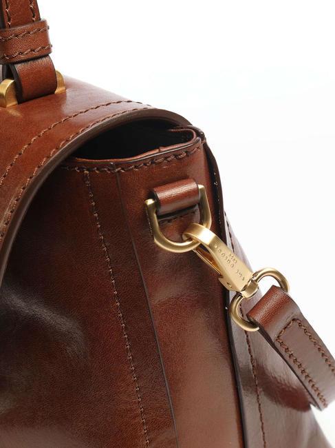 STORY Bolso malet&iacute;n de piel BROWN - Bolsos Mujer