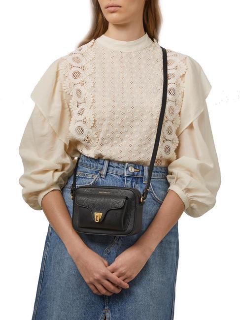 BEAT SOFT Minibolso de piel con textura negro - Bolsos Mujer