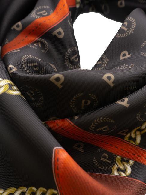 TWILL CHAIN Pañuelo estampado negro y rojo - Bufandas