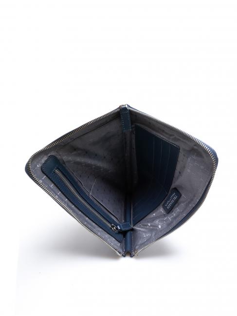 CAMPIONARIO Bolso de mano de piel estampada azul - Carteras de mano & Neceser