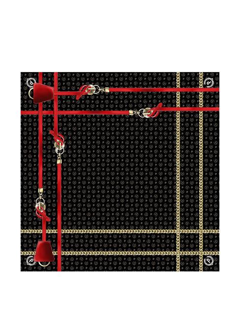 TWILL CHAIN Pañuelo estampado negro y rojo - Bufandas