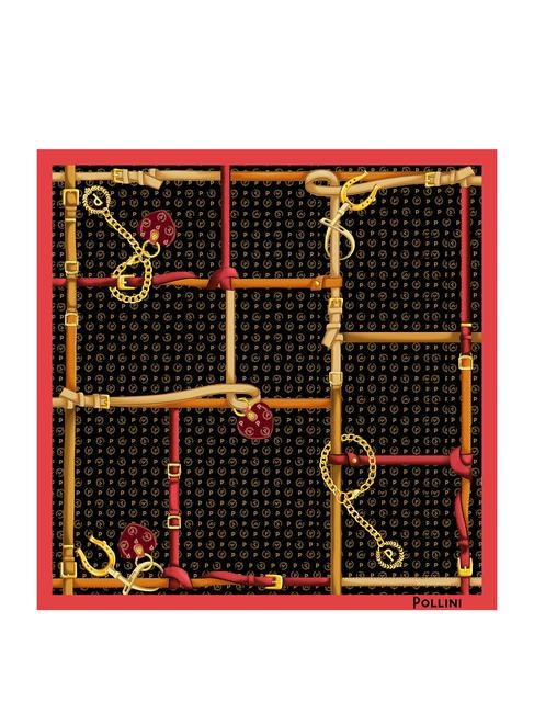 TWILL Pañuelo estampado negro y fucsia - Bufandas