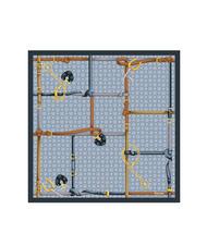 POLLINI TWILL Pañuelo estampado gris y azul - Bufandas - 4