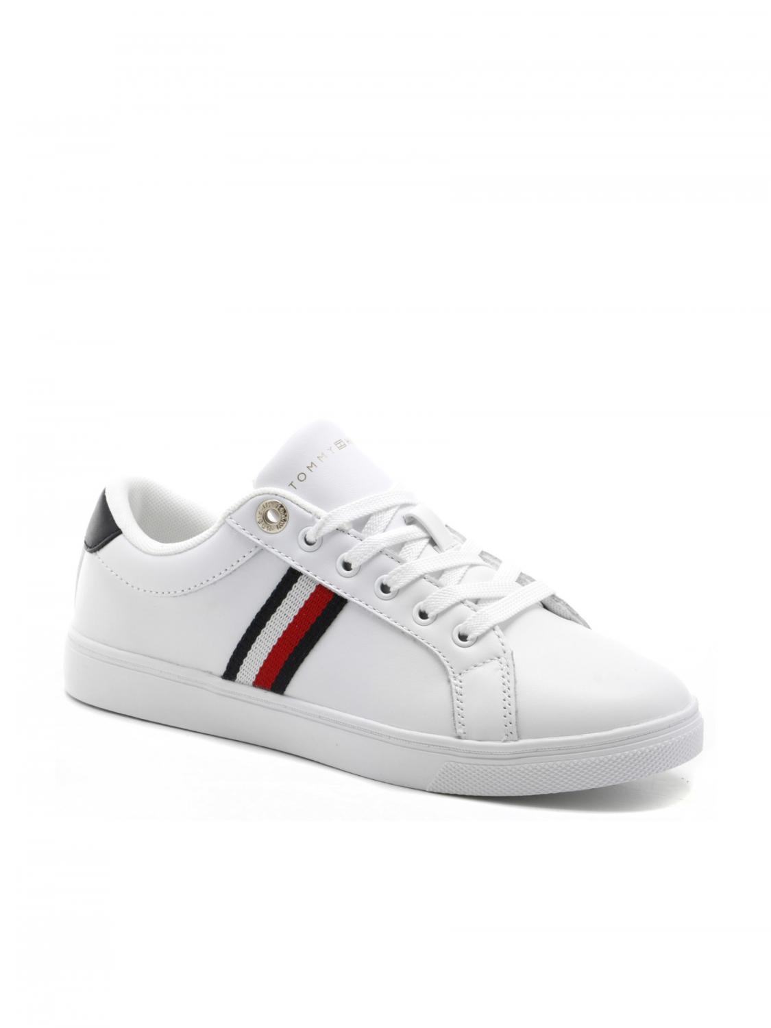 TOMMY HILFIGER/Zapatilla Urbana Mujer Cuero Blanco Tommy Hilfiger