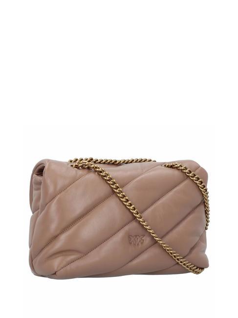 CLASSIC LOVE PUFF Bolso de napa galleta de jengibre-oro antiguo - Bolsos Mujer