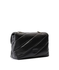 PINKO CLASSIC LOVE PUFF Bolso de napa negro-plata vieja - Bolsos Mujer - 2