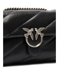 PINKO CLASSIC LOVE PUFF Bolso de napa negro-plata vieja - Bolsos Mujer - 3