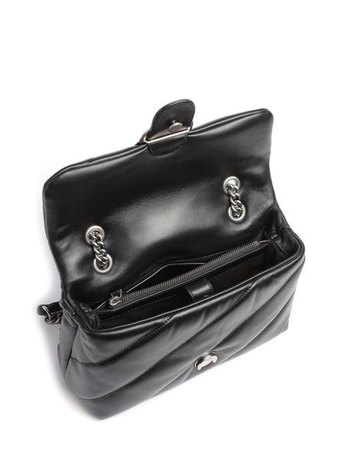 CLASSIC LOVE PUFF Bolso de napa negro-plata vieja - Bolsos Mujer