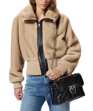 PINKO CLASSIC LOVE PUFF Bolso de napa negro-plata vieja - Bolsos Mujer - 6