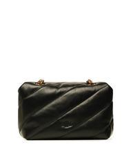 PINKO MINI LOVE BAG Bolsa de napa negro-oro antiguo - Bolsos Mujer - 2