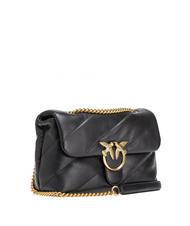 PINKO CLASSIC LOVE PUFF Bolso de napa negro-oro antiguo - Bolsos Mujer - 2