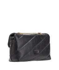 PINKO CLASSIC LOVE PUFF Bolso de napa negro-oro antiguo - Bolsos Mujer - 3