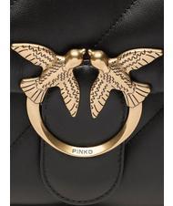 PINKO BIG LOVE PUFF Bolso de napa negro-oro antiguo - Bolsos Mujer - 4