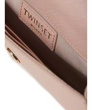 TWINSET OVAL T Bolso clutch con bandolera de cadena rosa brumoso - Bolsos Mujer - 4
