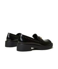 TWINSET STUDS Mocas&iacute;n de piel negro - Zapatos Mujer - 4