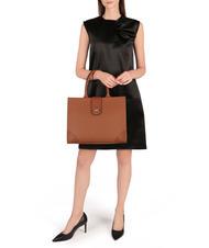 BORBONESE SAVOY DUETTO CAVIAR Bolso shopper grande de piel cuero - Bolsos Mujer - 4