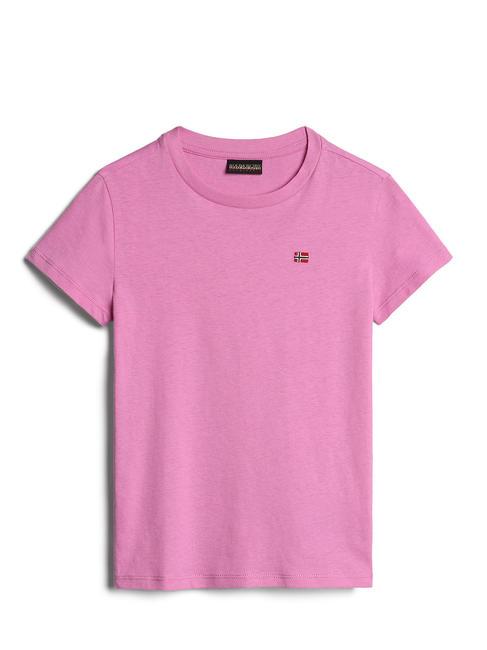 K SALIS SS 2 Camiseta de algodón con microbandera rosa ciclam p91 - Camiseta niño