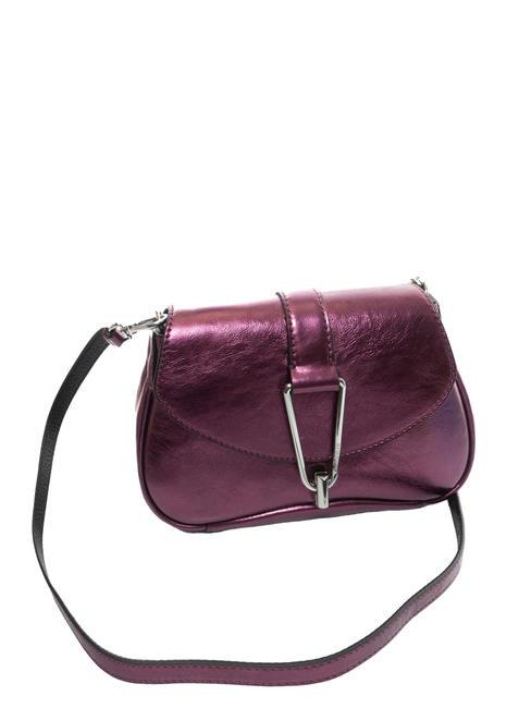 HIMMA Bolso clutch en piel laminada rosa pulpa - Bolsos Mujer
