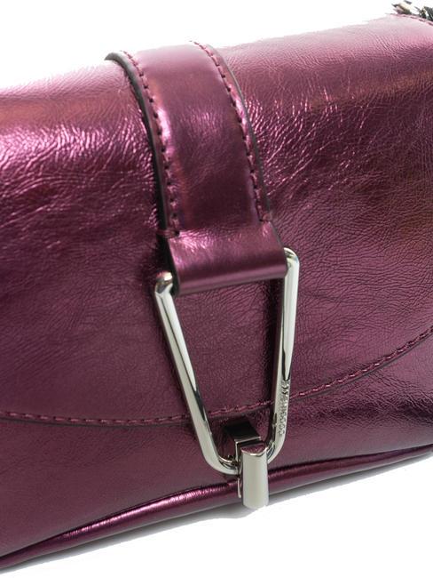 HIMMA Bolso clutch en piel laminada rosa pulpa - Bolsos Mujer