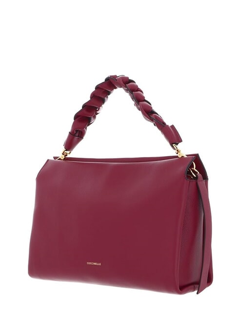 BOHEME GRANA DOUBLE Bolso de mano, con bandolera, en piel granate r/pulpa p - Bolsos Mujer