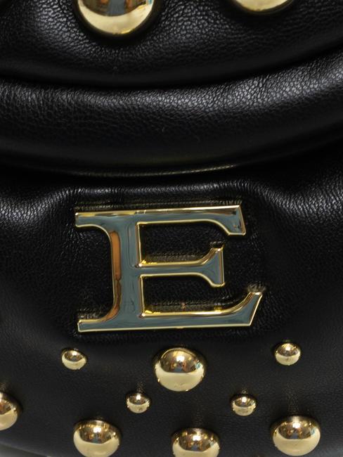 PRINCESS Bolso con solapa y tachuelas oro negro - Bolsos Mujer