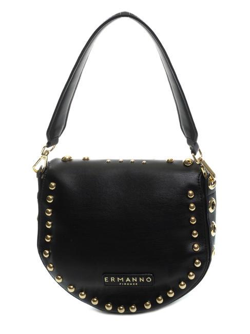 PRINCESS Bolso con solapa y tachuelas oro negro - Bolsos Mujer