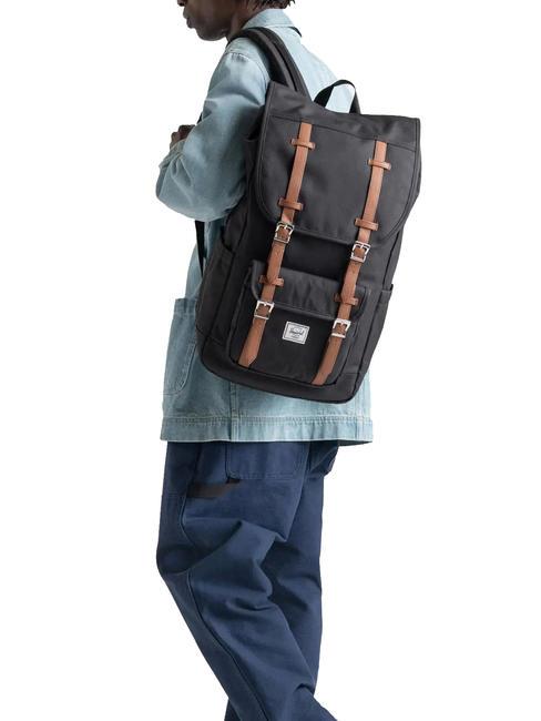 LITTLE AMERICA  Mochila de tama&ntilde;o est&aacute;ndar NEGRO - Mochilas Escuela & Tiempo Libre