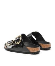 BIRKENSTOCK ARIZONA Big Buckle Sandalia babucha de piel brillo negro - Zapatos unisex - 4