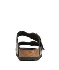 BIRKENSTOCK ARIZONA Big Buckle Sandalia babucha de piel brillo negro - Zapatos unisex - 6