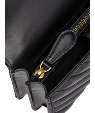 PINKO MINI LOVE BAG Una bolsa de chevron negro-oro antiguo - Bolsos Mujer - 6