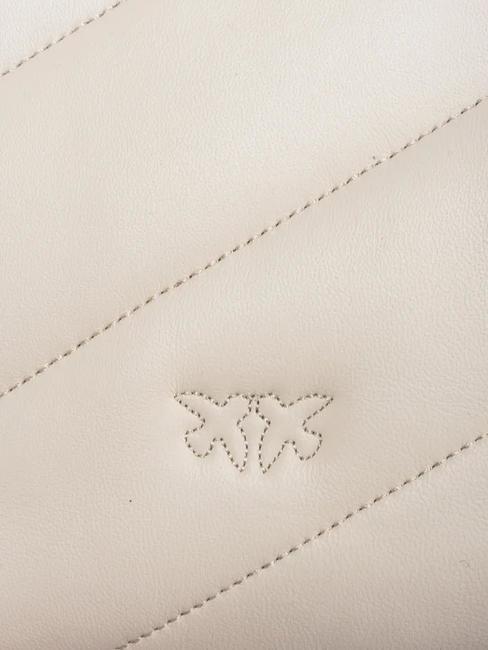 MINI LOVE BAG Bolsa de napa blanco seda-oro antiguo - Bolsos Mujer