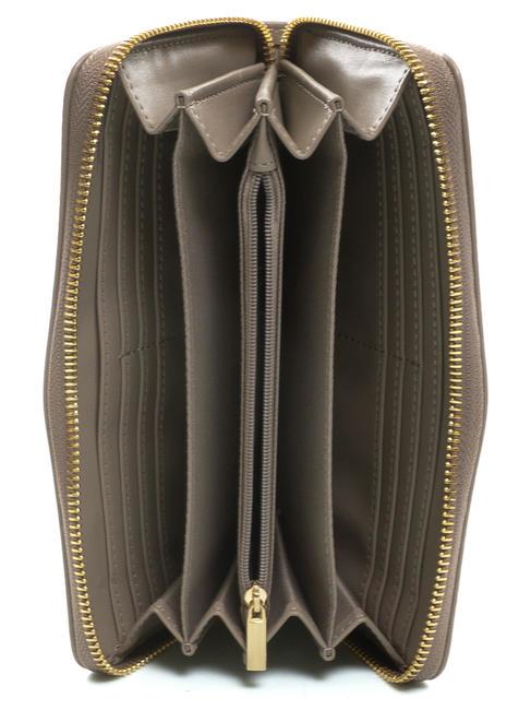 NEW OVAL T Cartera grande de piel gris pardo - Carteras Mujer