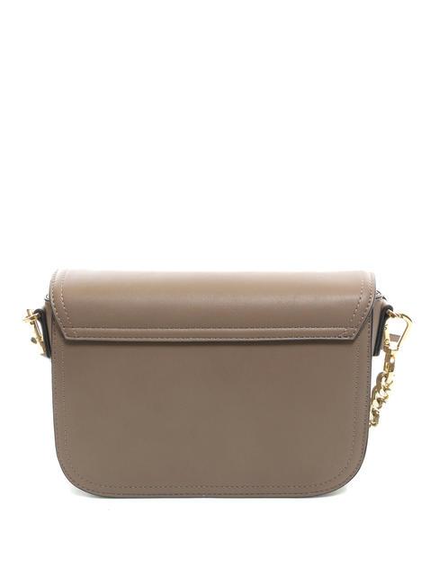 OVAL T Bandolera con solapa gris pardo - Bolsos Mujer