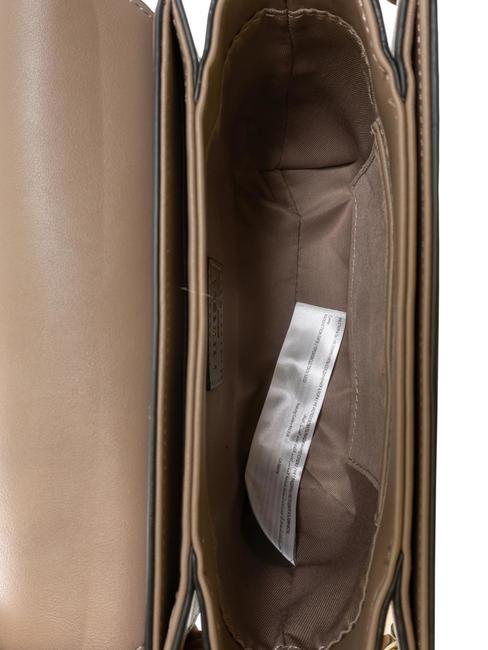 OVAL T Bandolera con solapa gris pardo - Bolsos Mujer