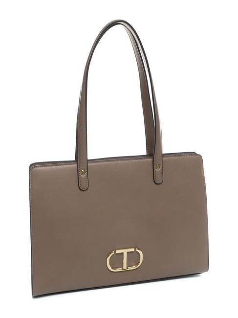OVAL T bolso gris pardo - Bolsos Mujer