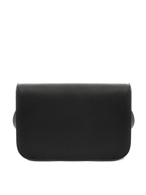 OVAL T Bolso bandolera con solapa negro - Bolsos Mujer