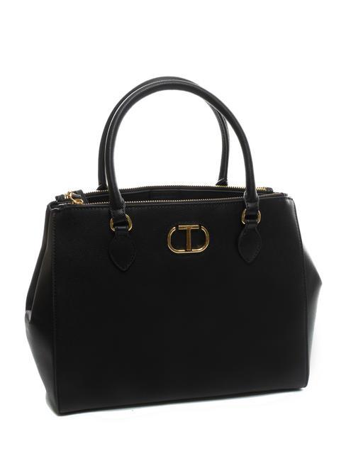 OVAL T Bolso tote con bandolera negro - Bolsos Mujer
