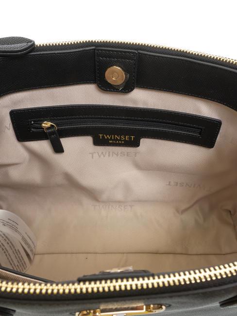OVAL T Bolso tote con bandolera negro - Bolsos Mujer