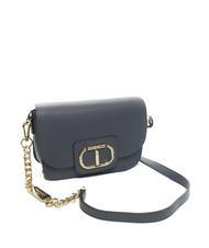 TWINSET OVAL T Bandolera con solapa gris azulado - Bolsos Mujer - 2