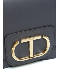 TWINSET OVAL T Bandolera con solapa gris azulado - Bolsos Mujer - 4