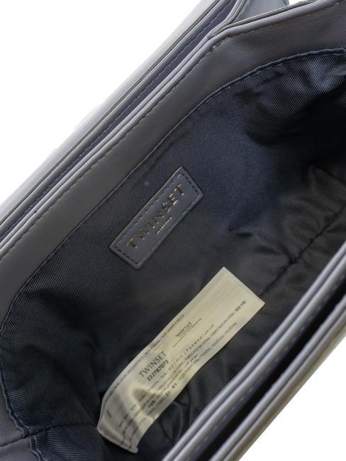 OVAL T Bandolera con solapa gris azulado - Bolsos Mujer