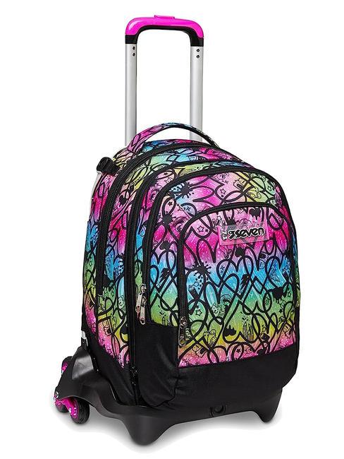 COLOUR EXPRESSION JACK Mochila trolley desmontable, mochila doble RODAMINA ROJA - Mochilas con ruedas