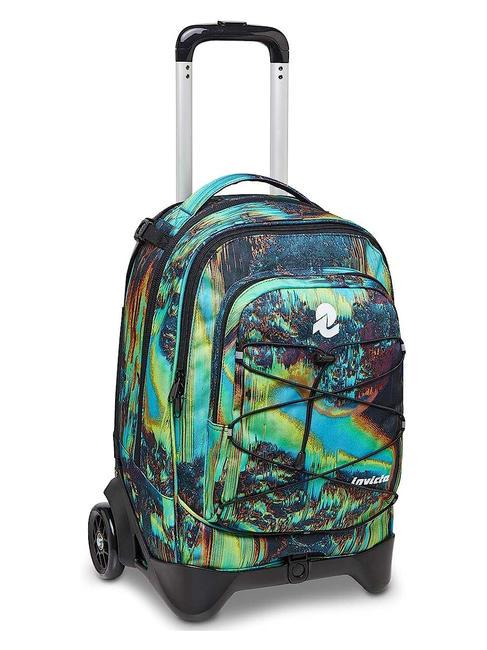 NEW PLUG FANTASY Mochila trolley desmontable, 2 ruedas azul digital - Mochilas con ruedas