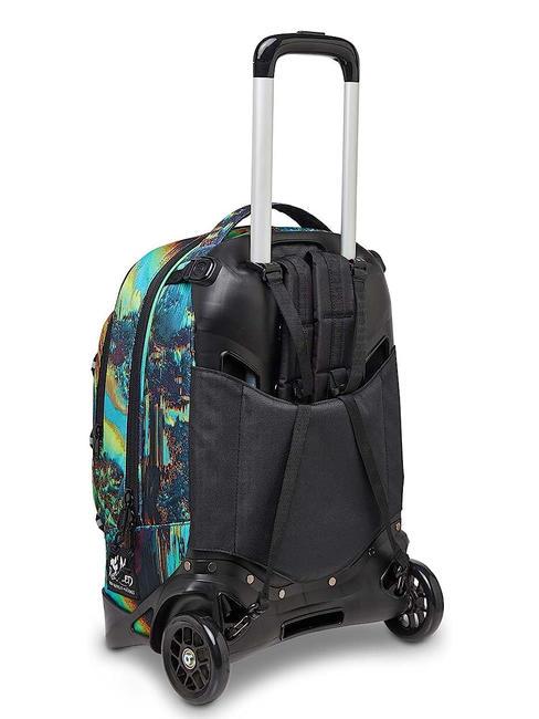 NEW PLUG FANTASY Mochila trolley desmontable, 2 ruedas azul digital - Mochilas con ruedas