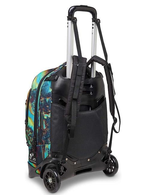 NEW PLUG FANTASY Mochila trolley desmontable, 2 ruedas azul digital - Mochilas con ruedas