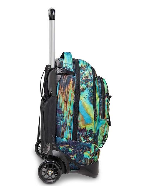 NEW PLUG FANTASY Mochila trolley desmontable, 2 ruedas azul digital - Mochilas con ruedas