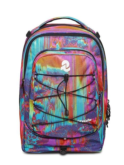 NEW PLUG FANTASY Mochila trolley desmontable, 2 ruedas multicolor digital - Mochilas con ruedas