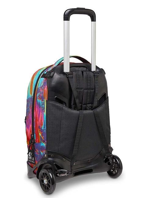 NEW PLUG FANTASY Mochila trolley desmontable, 2 ruedas multicolor digital - Mochilas con ruedas