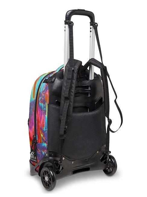 NEW PLUG FANTASY Mochila trolley desmontable, 2 ruedas multicolor digital - Mochilas con ruedas